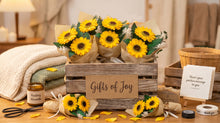 Load image into Gallery viewer, Luxury Soap Flower Bouquet,Sunflower Gift for Mom ,Handmade Floral Soap Arrangement | Spa Gift Basket Alternative | Housewarming Gift-2 pack