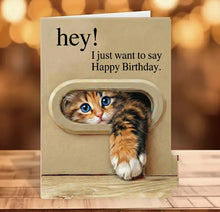 Load image into Gallery viewer, 3D Dog & Cat Greeting Cards with Faux Fur Paws | Handmade Pop-Up Pet Cards for Animal Lovers