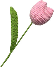 Load image into Gallery viewer, Handmade Crochet Tulip Bouquet, Pastel Colors, Lasting Floral Gift