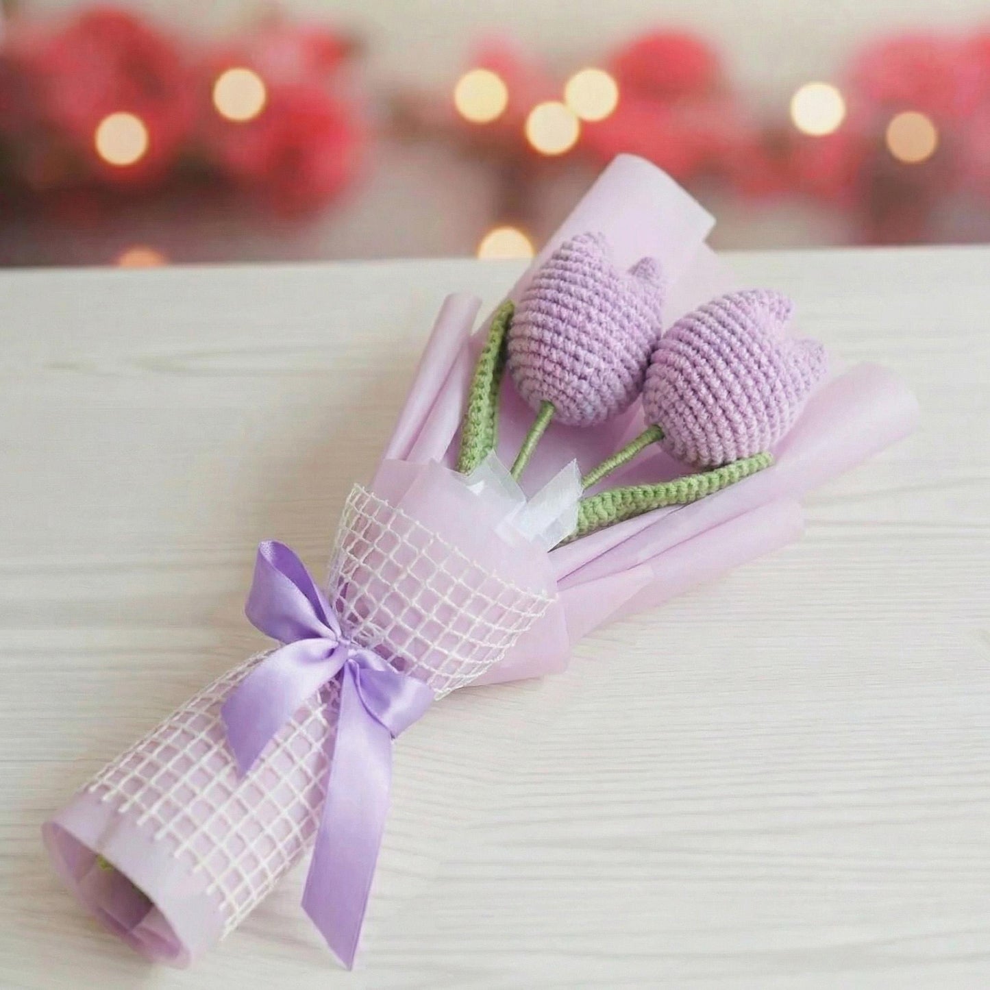 Crochet Flower Bouquet, Handmade Birthday Flower Gift, Crochet Floral Arrangement for Mom, Grandma