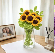 Load image into Gallery viewer, Handmade Crochet Sunflower, 10" Oversized, | Forever Flower Gift | Artisan Crochet Floral Décor A little sunshine that blooms forever