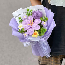 Load image into Gallery viewer, Crochet Flower Bouquet, Tulips Roses, Long Lasting Gift, forever flowers