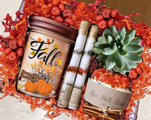 Load image into Gallery viewer, Fall Gift, Gift Ideas, Autumn, Hello fall, Happy Birthday Gift Box, Fall  birthday gift for mother in law gift ,gift for mom gift for sister - Naturally GiftedNY