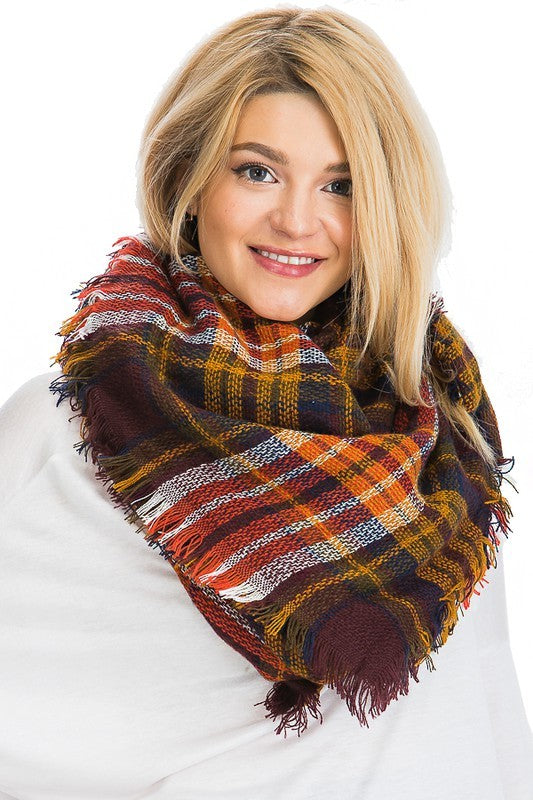 Fall Hygge Blanket Scarf Gift Box for Her - Naturally GiftedNY