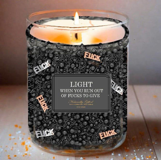 Fucks to Give Candle, Adult Gag Gift, Funny Gift Ideas for Friends, F Word Gifts, Swear Words, Gift for Coworker, Funny Candle, Swear Words