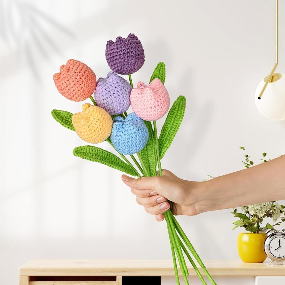 Crochet Flower Bouquet, Crochet Roses Unique Gift for Best Friend, Thoughtful Keepsake, BFF Birthday Surprise, Long Distance Friendship