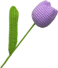 Load image into Gallery viewer, Handmade Crochet Tulip Bouquet, Pastel Colors, Lasting Floral Gift
