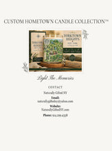 Load image into Gallery viewer, Custom Hometown Map Candle, Personalized Town Map Candle, Realtor Closing Gift, Housewarming Gift, Custom City Candle, Local Landmark Candle
