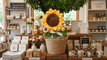 Load image into Gallery viewer, Giant Handmade Crochet Sunflower, 22" Oversized, | Forever Flower Gift | Artisan Crochet Floral Décor A little sunshine that blooms forever
