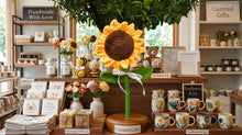 Load image into Gallery viewer, Giant Handmade Crochet Sunflower, 22" Oversized, | Forever Flower Gift | Artisan Crochet Floral Décor A little sunshine that blooms forever
