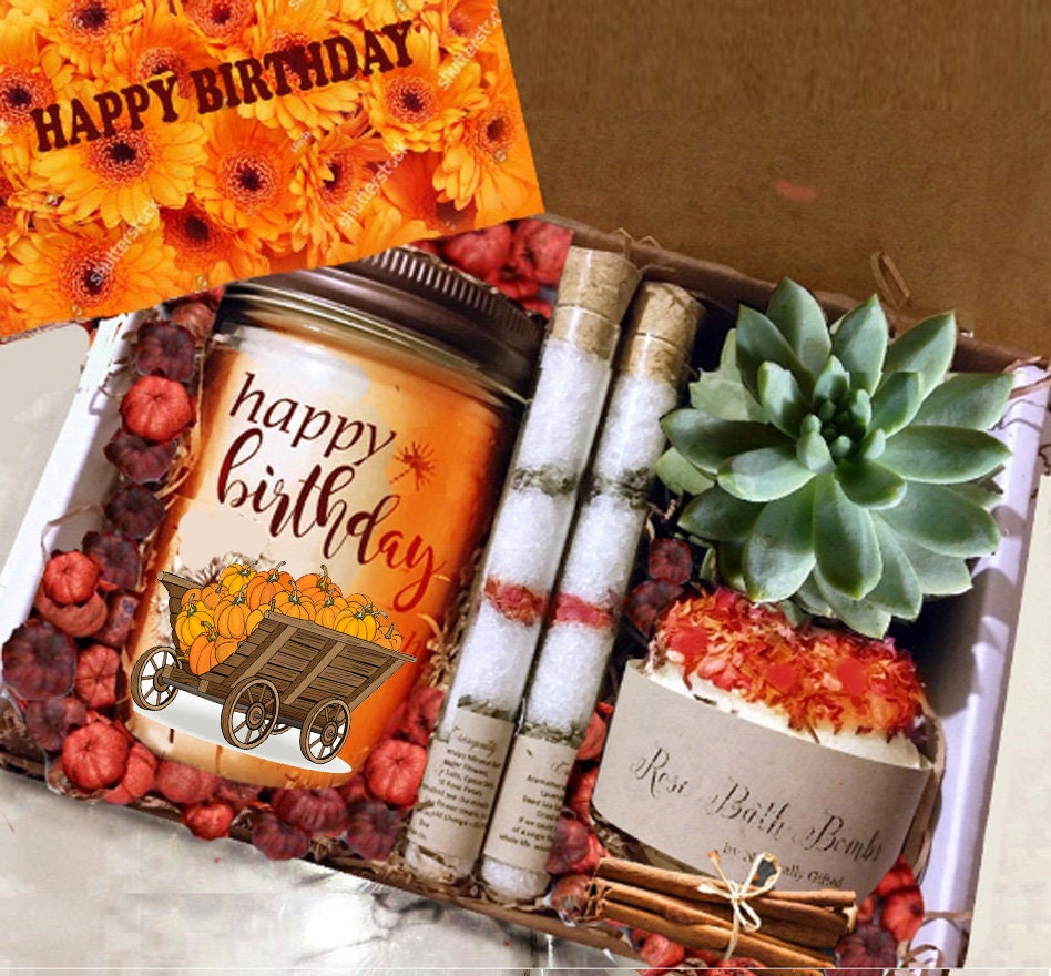 Fall Gift, Gift Ideas, Autumn, Hello fall, Happy Birthday Gift Box, Fall  birthday gift for mother in law gift ,gift for mom gift for sister - Naturally GiftedNY
