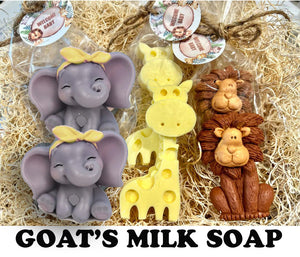 Animal Baby Shower favors, Safari Animal Soaps, baby animal soap - Naturally GiftedNY